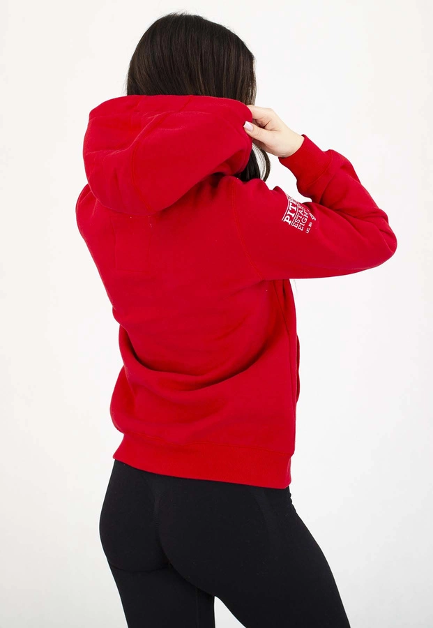 Bluza Pit Bull Z Kapturem Zip Fiora wild red