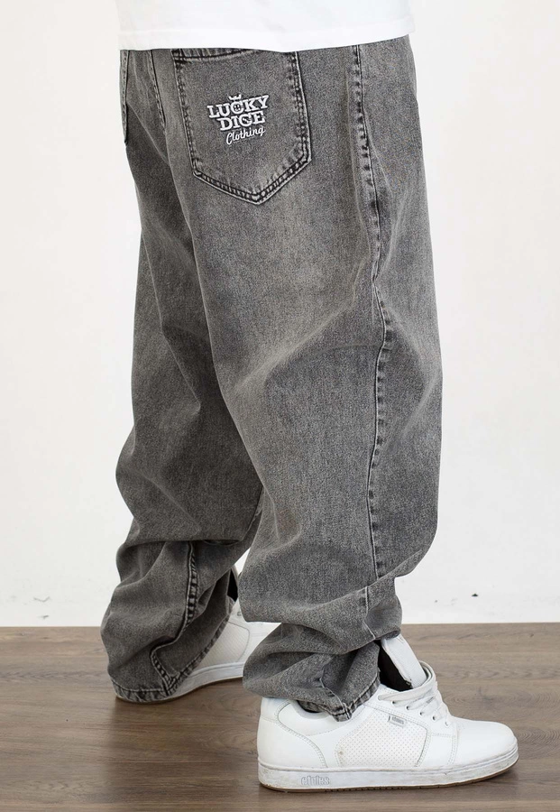 Spodnie Lucky Dice Baggy LD Clothing grey jeans