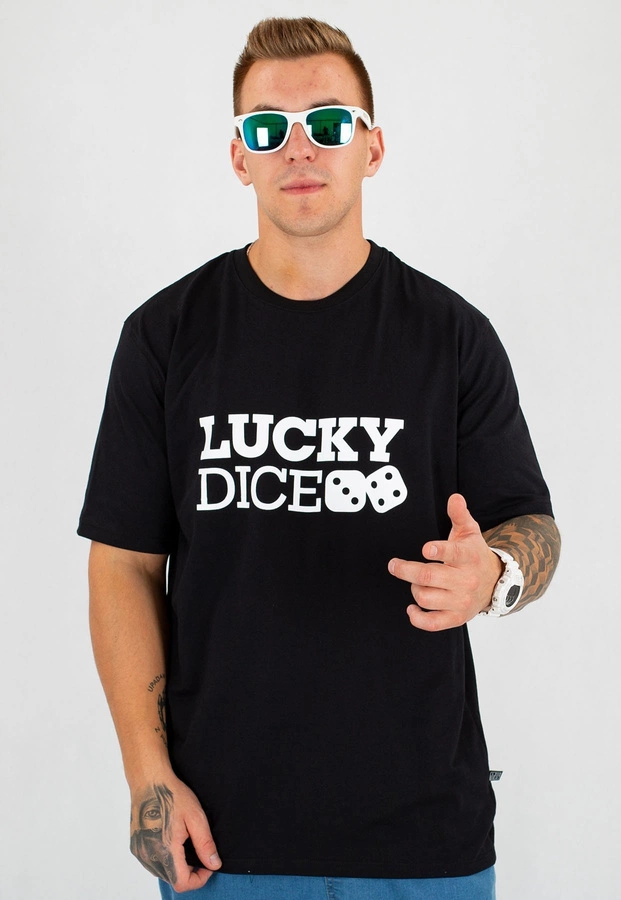 T-shirt Lucky Dice Logo czarny