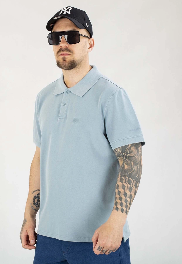 T-shirt Polo Pit Bull Washed Pique Small Logo blue