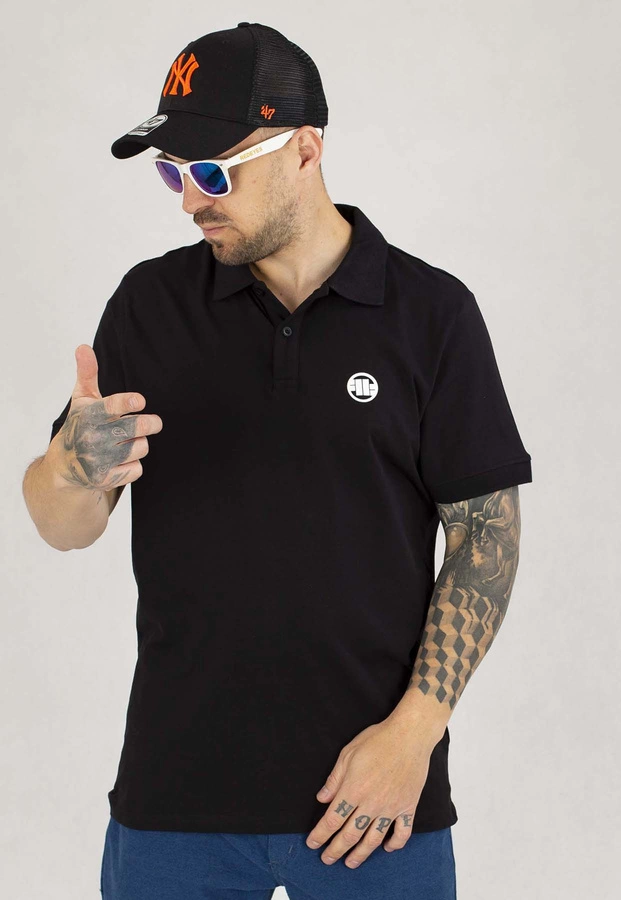 T-shirt Polo Pit Bull Jersey Slim Fit Small Logo czarny