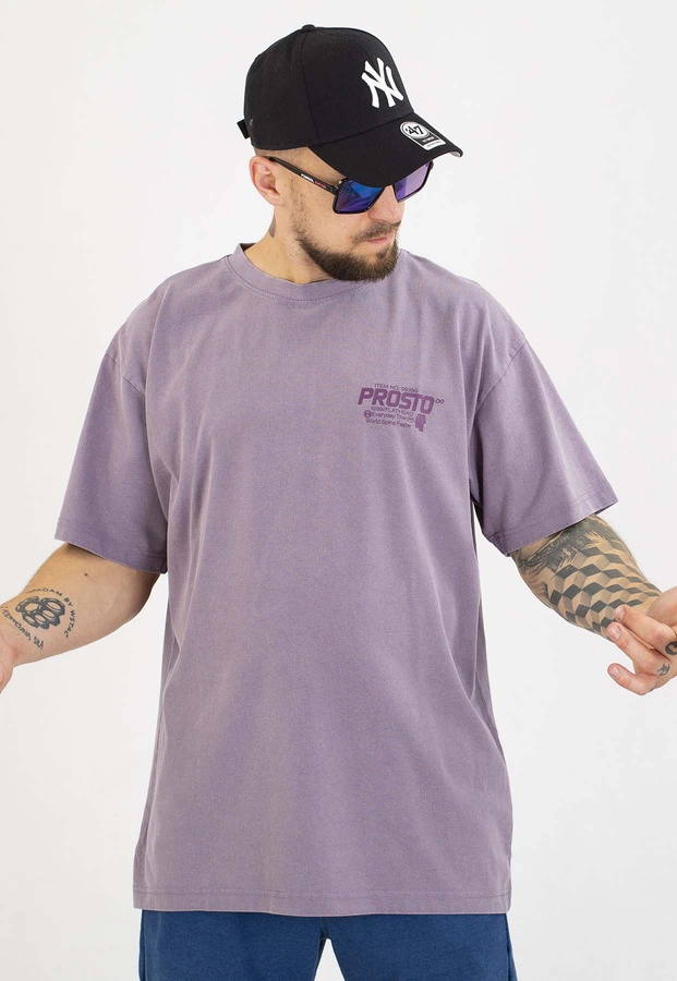 T-shirt Prosto Oversize Flathead sprany lawendowy