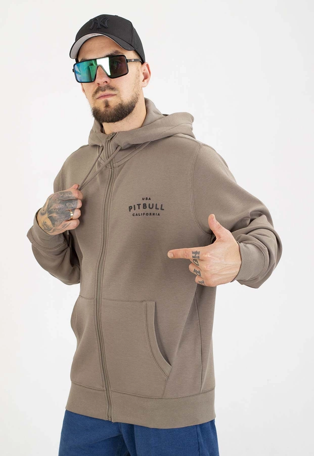 Bluza Pit Bull Z Kapturem ZIP Sampson taupe