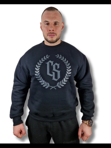 Bluza Ciemna Strefa Bez Kaptura Oversize CS Laur czarno szara
