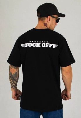 T-shirt Red Eyes Fuck Off czarno biały