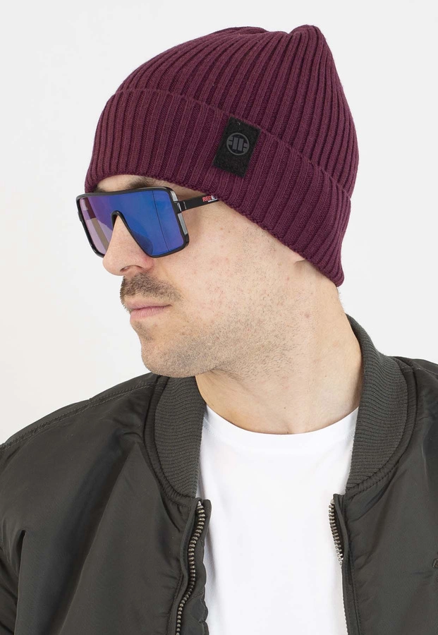 Czapka Zimowa Pit Bull Velcro Logo burgundy