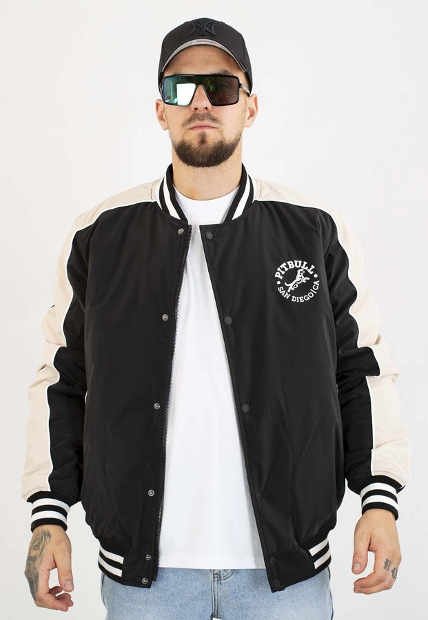 Kurtka Pit Bull Przejściowa Manolito Baseball black white