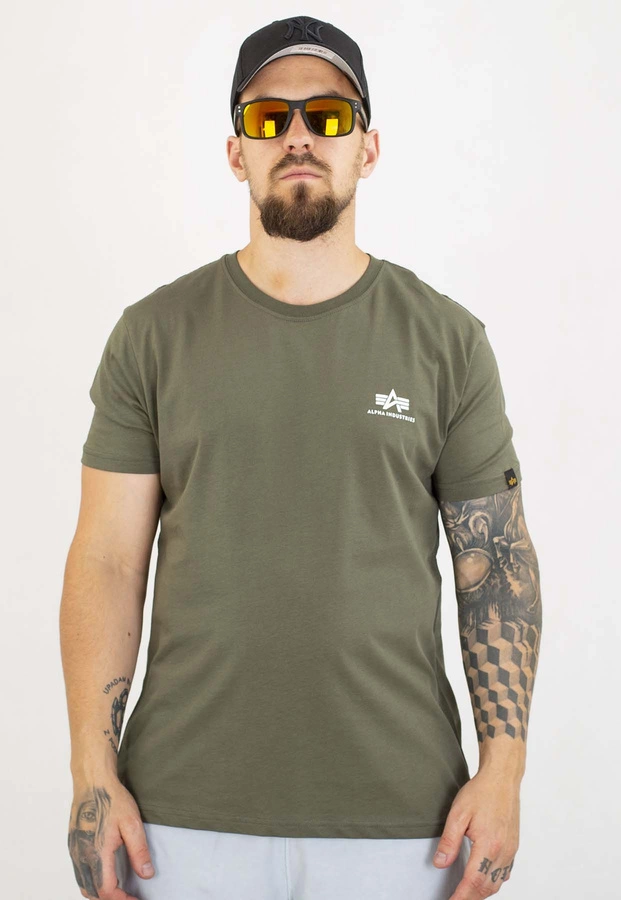 T-shirt Alpha Industries Back Print 128507 oliwkowy
