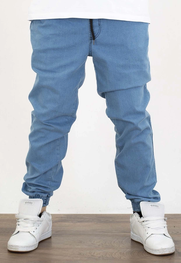 Spodnie Lucky Dice Joggery Dice jasne niebieskie