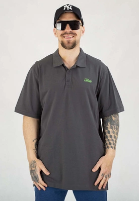 T-shirt Polo Prosto Lior grafitowy