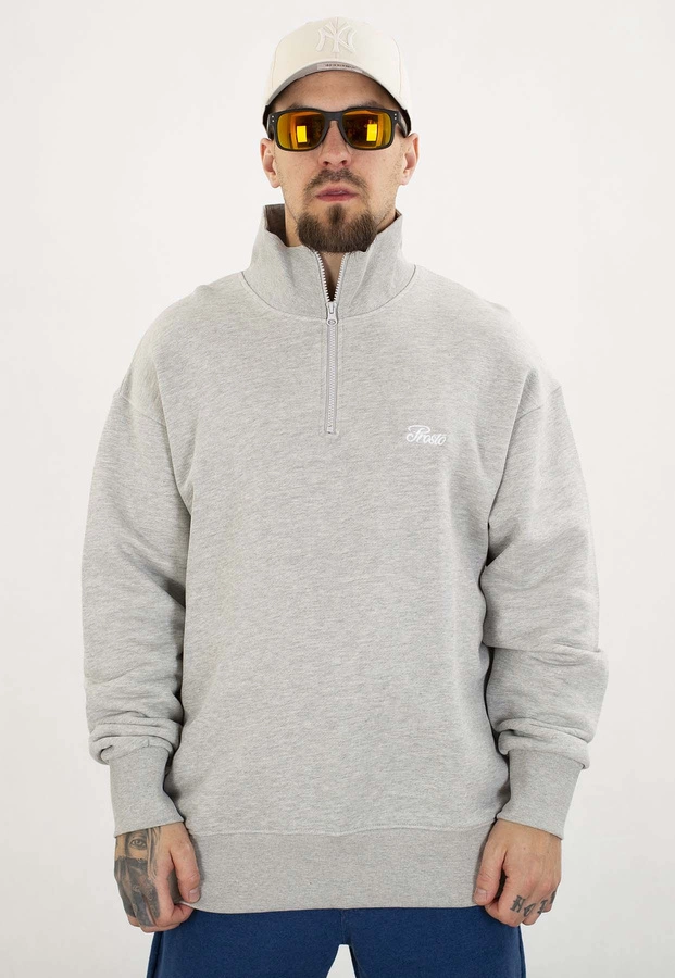 Bluza Prosto Bez Kaptura Essential Half Zip szara