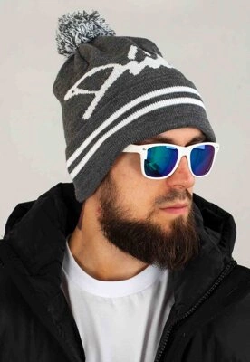 Czapka Diil Zimowa Pompon Tag szara