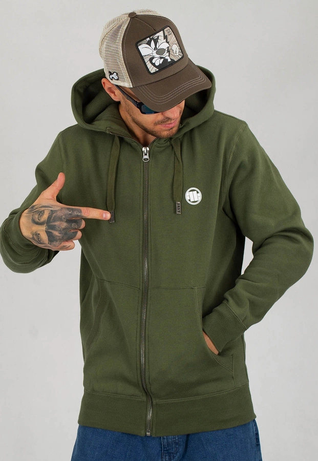 Bluza Pit Bull Zip Small Logo 19 oliwkowa