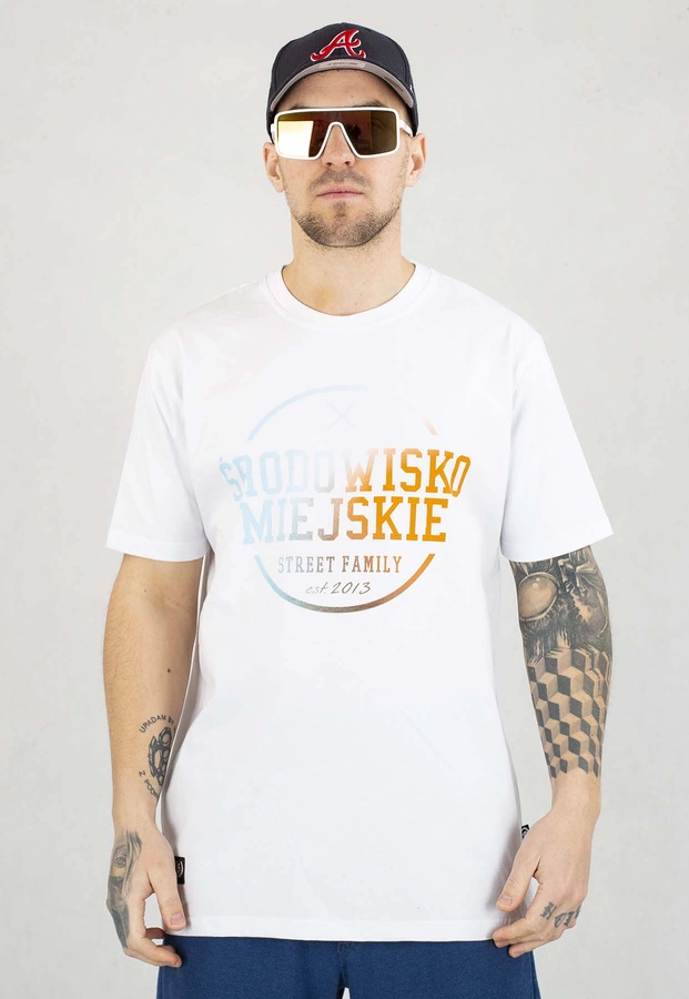 T-shirt Środowisko Miejskie Theme 2.0 biało niebieska