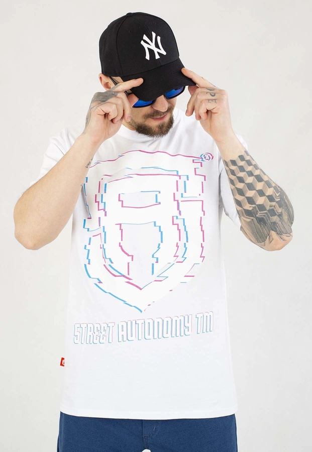 T-shirt Street Autonomy Fala biały