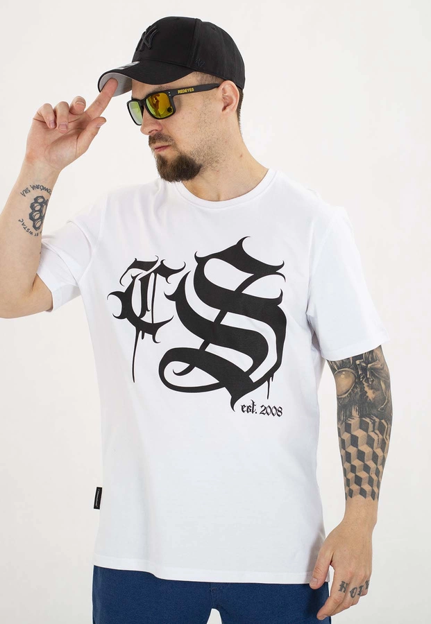 T-shirt Ciemna Strefa Chicano Gotyk biały