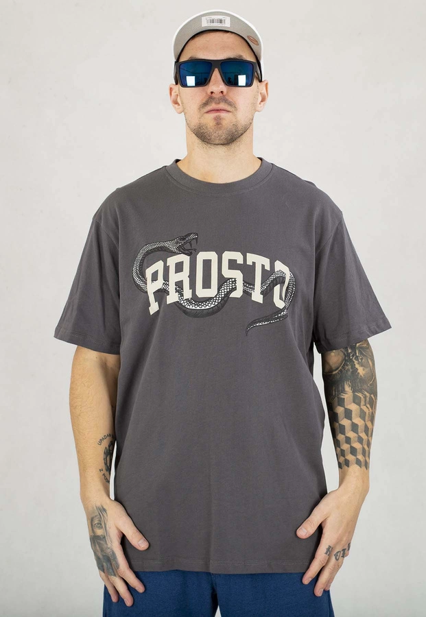 T-shirt Prosto Snake grafitowy