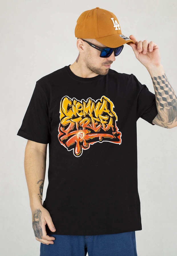 T-shirt Ciemna Strefa Graffiti czarny