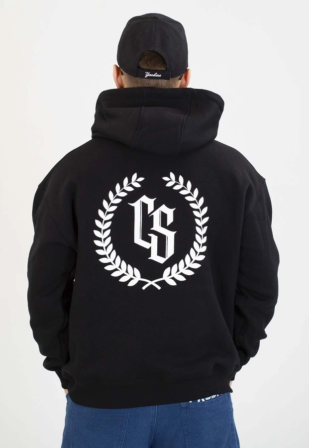 Bluza Ciemna Strefa Z Kapturem Oversize CS Laur czarno biała