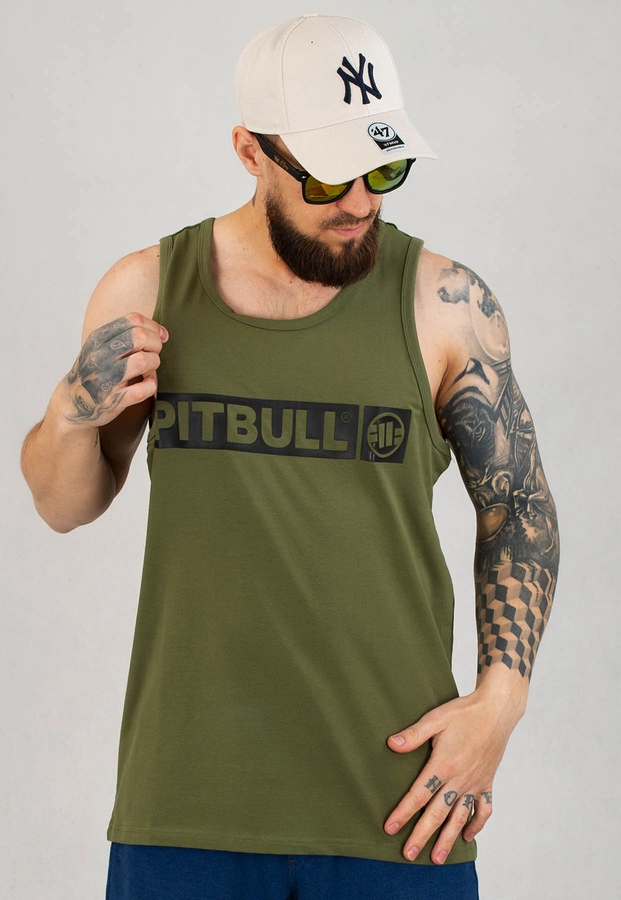 Tank Pit Bull Slim Fit Hilltop oliwkowy