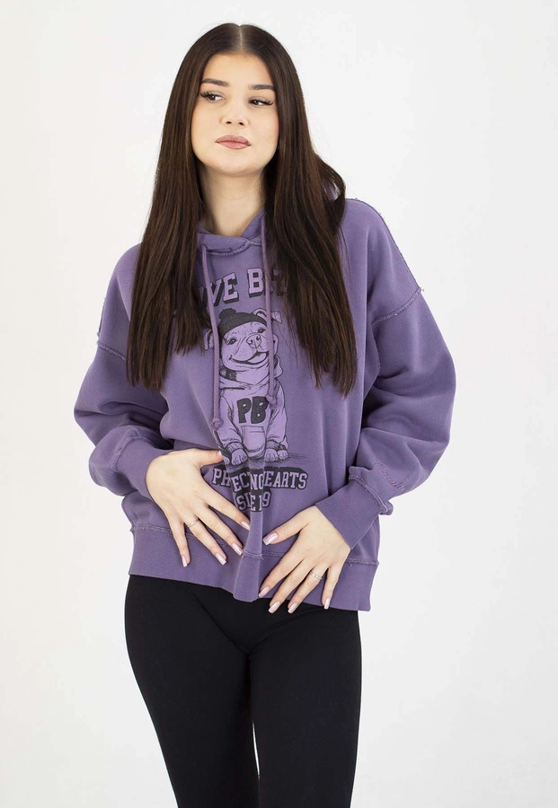 Bluza Pit Bull Z Kapturem Bites dusty grape