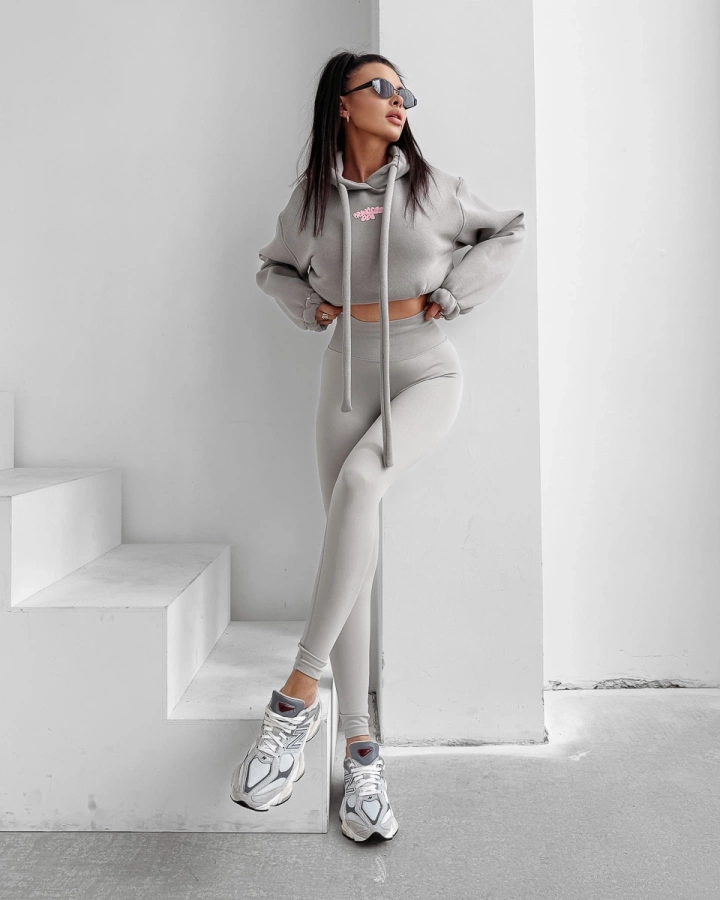 Bluza Olavoga Z Kapturem Frost Layer szara