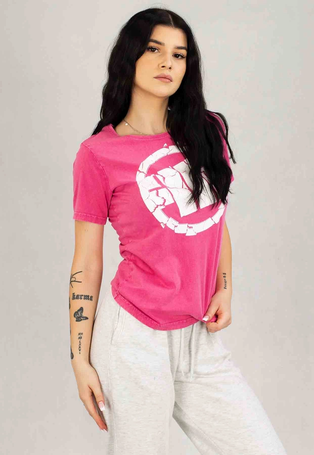 T-Shirt Pit Bull Slim Scratch różowy