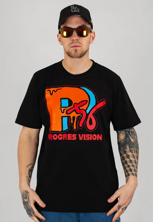 T-shirt Dudek P56 Vision czarny