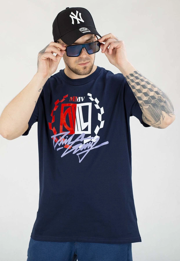 T-shirt Diil Laur Gang biało błękitny