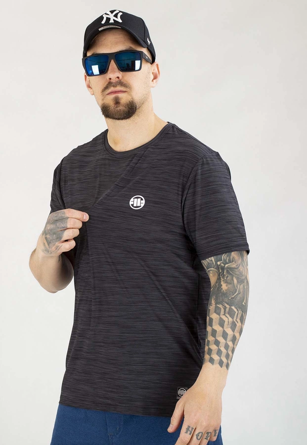 T-shirt Pit Bull Casual Sport Small Logo black melange 
