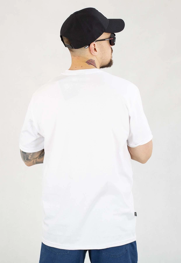 T-shirt Diil Cut Paper biało czerwony