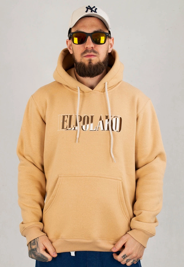 Bluza El Polako Hoodie Double Layer brązowa