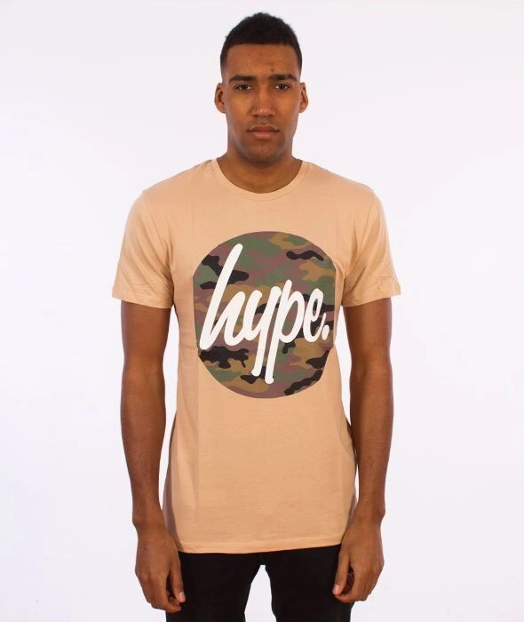 Hype-Camo Script T-Shirt Beżowy/Camo