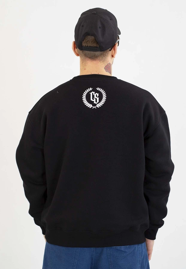 Bluza Ciemna Strefa Bez Kaptura Oversize CS Laur czarna biała