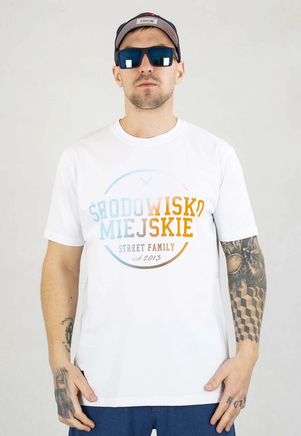 T-shirt Środowisko Miejskie Theme 2.0 biało niebieska