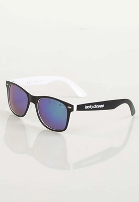Okulary Lucky Dice Name Contrast biało czarne fioletowe