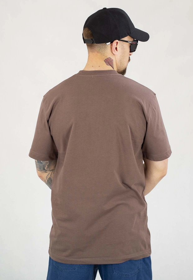 T-shirt Elade Box Logo 3D brązowy