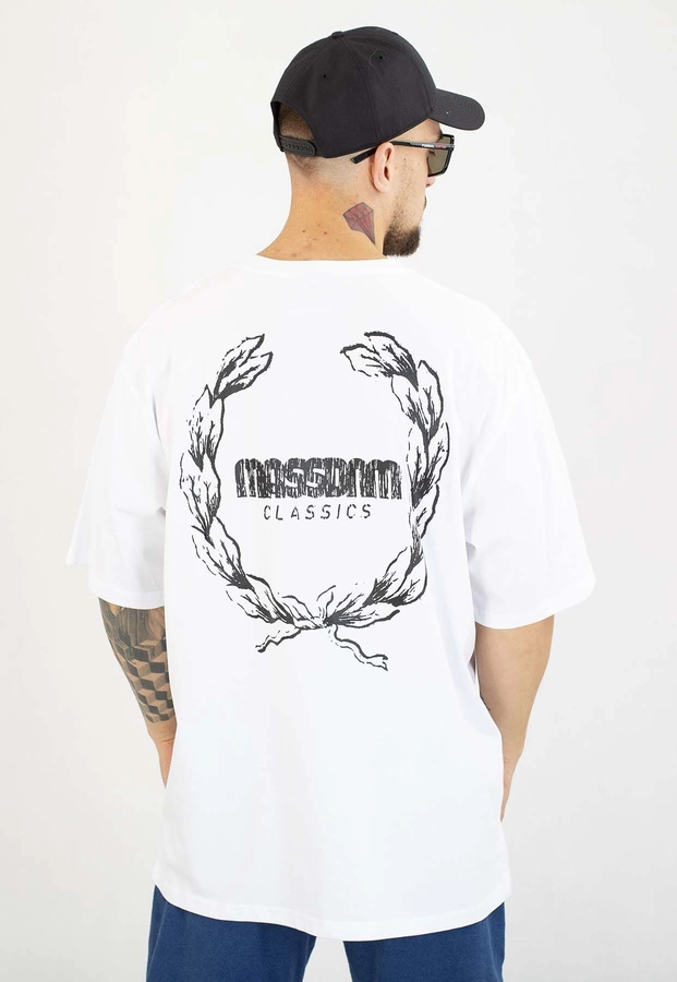 T-shirt Mass Crown biały