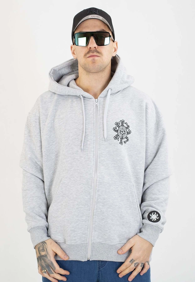 Bluza Brain Dead Familia Zip Clown szara
