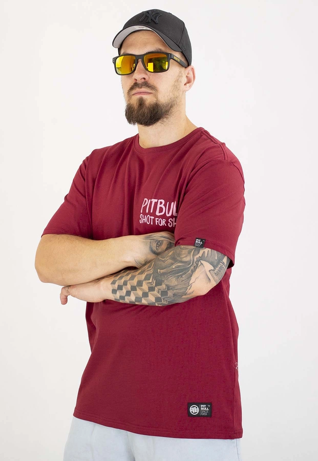 T-shirt Pit Bull Shot For Shot 170 burgundy