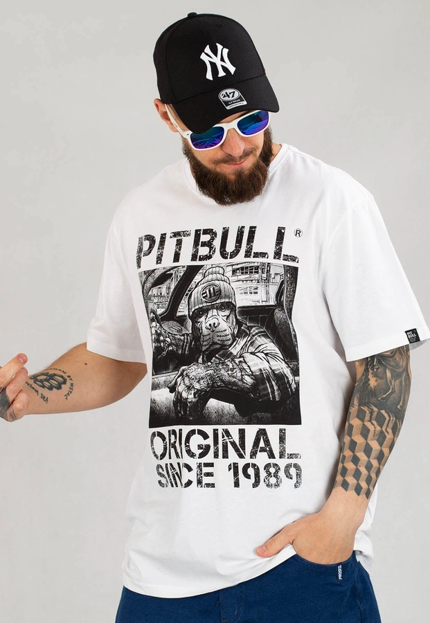 T-shirt Pit Bull Drive biały