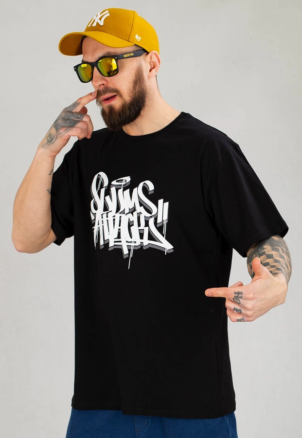 T-shirt RPS Rysiu Peja Solufka Slums Attack Tag czarny