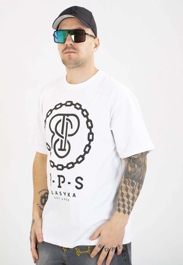 T-shirt RPS Rysiu Peja Solufka Chain biały