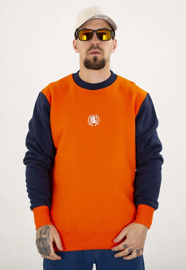 Bluza Diil Bez Kaptura Small Double pomarańczowo granatowa