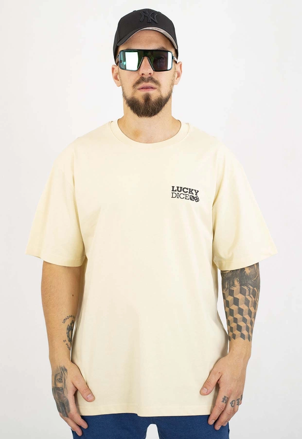 T-shirt Lucky Dice Baggy Lucky Dice Truck beżowy