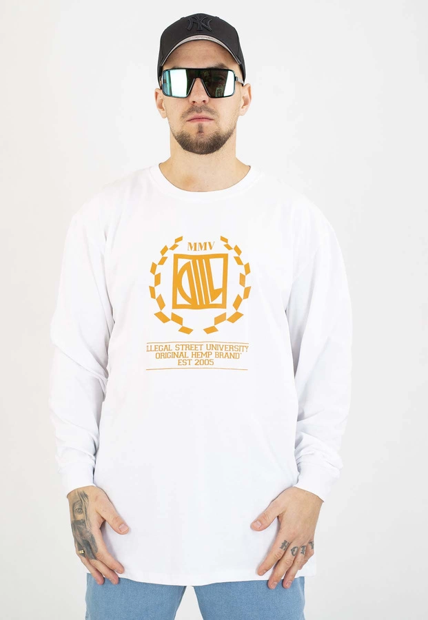 Longsleeve Diil Laur biało żółty