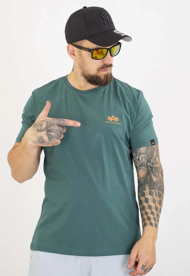 T-shirt Alpha Industries Back Print 128507 zielony