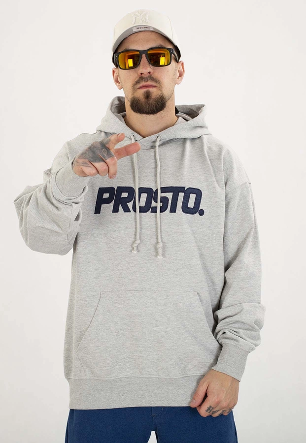 Bluza Prosto Z kapturem Check szara