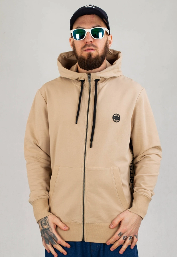 Bluza Pit Bull Z Kapturem Zip French Terry Lotus beżowa