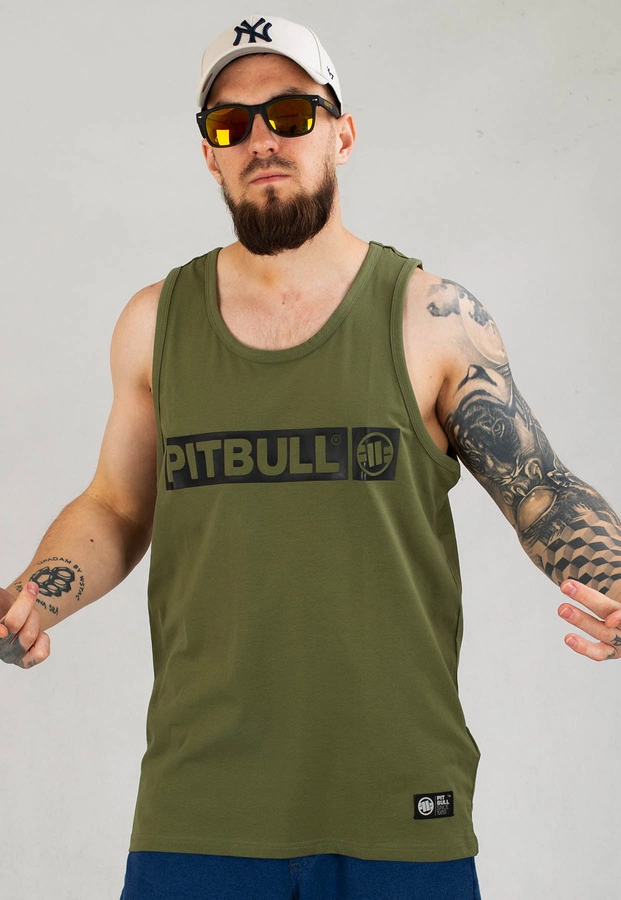 Tank Pit Bull Slim Fit Hilltop oliwkowy